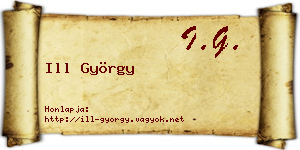 Ill György névjegykártya